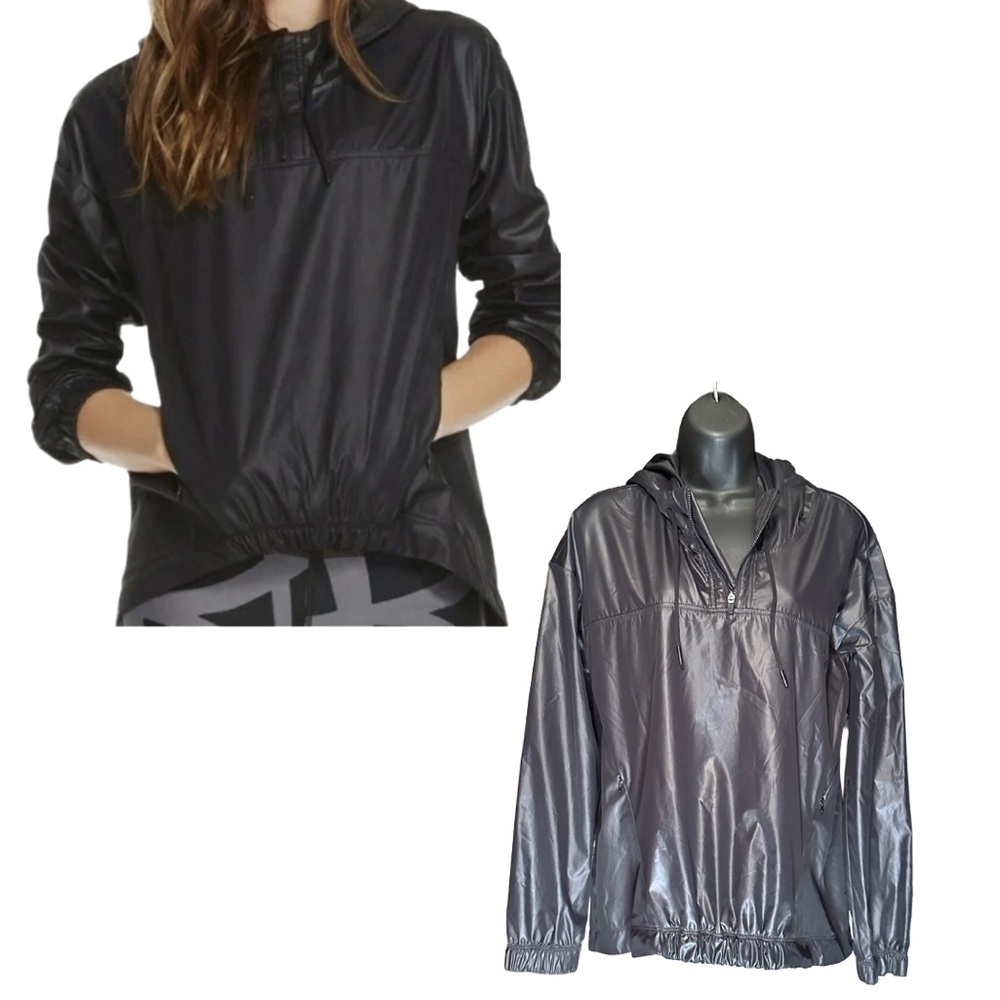 Fabletics women's black windbreaker jacket